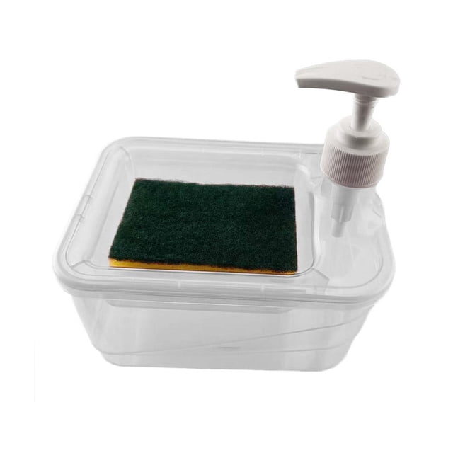 2 In 1 Hand Soap Dispenser Hand Soap Dispenser Automatic Soap Dispenser And Dispenser Sponge Press Scrubber With Pump T4U2