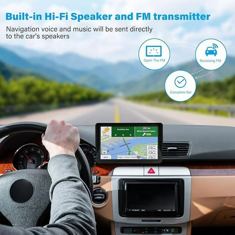 LONGRUF 9 Inch GPS Navigator For Car & Truck - 2025 Maps, Free Lifetime Updates, Speed & Red Light Alerts, Custom Routing