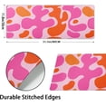 thumbnail image 2 of Pink Orange Cute Gaming Mouse Pad - Preppy Abstract Modern Geographic, Extended Large Desk Mat, Non-Slip Rubber Base, Stitched Edge, Perfect for Desktop Office PC, 31.5x11.8 Inch, 2 of 6