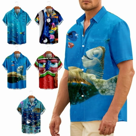 

Boys Sea Collared Hawaii Shirts Funny Funky Bowling Shirts for Boys 5-14 Years