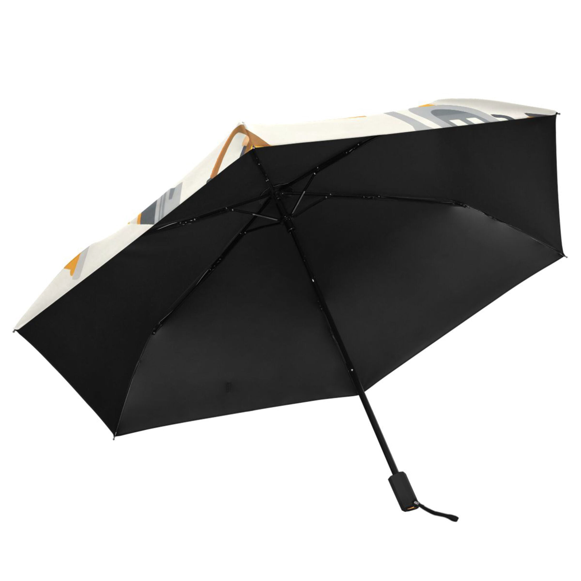 ALAZA Cartoon Vehicles Trucks UPF 50+ Compact Folding Umbrella for Rain Travel Umbrella Packable