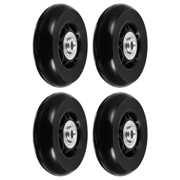GOOHOCHY  4 Pcs Travel Luggage Universal Wheel Replacement Wheels Caster Suitcase Shopping Black