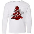 thumbnail image 3 of Inktastic Red Buffalo Plaid Christmas Tree Long Sleeve Youth T-Shirt, 3 of 5