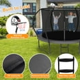 thumbnail image 5 of KOFUN Trampoline with Basketball Hoop, Enclosure, Light, Sprinkler, Anchors Kit, Ladder, 8FT 10FT 12FT 14FT 15FT 16FT Heavy Duty Backyard Trampoline for Kids and Adults, Gray, 5 of 9