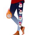 thumbnail image 5 of Leggings deportivos Gibobby estampados navideños de moda informal para mujer Azul S, 5 of 5