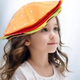 thumbnail image 4 of Sombrero con forma de hamburguesa | Atrezzo divertido para fiesta de disfraces | Material de la bandada blanda | Multicolor 13,77x13,77 pulgadas | Decoración de Halloween | Accesorio fotográfico, 4 of 6