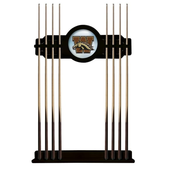 Western Michigan University Solid Wood Cue Rack with a Black Finish