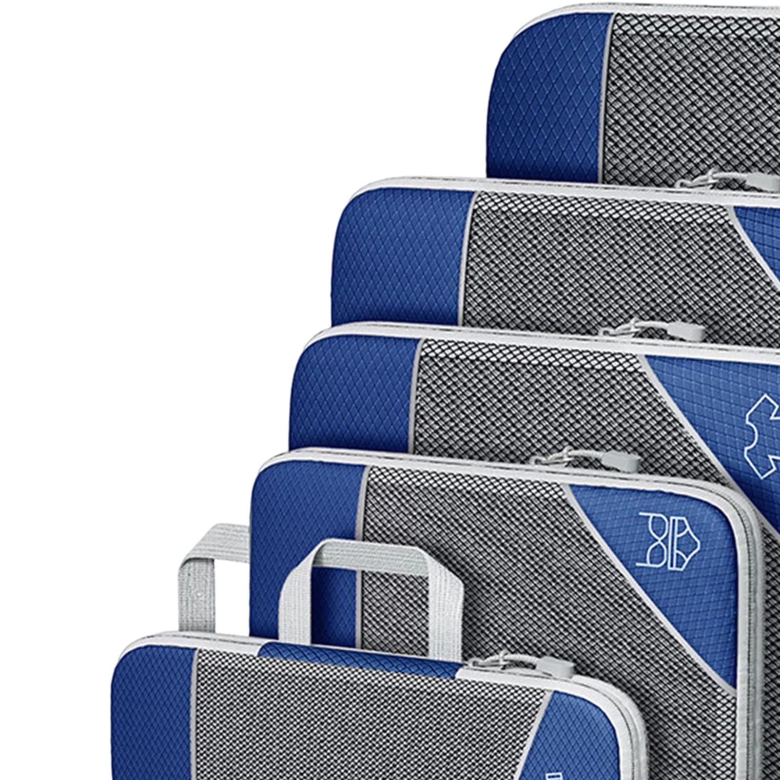 Fiocias 1Set Compression Packing Cubes Extensible Travel Accessories Suitcase Organizers