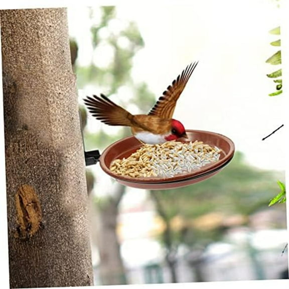 Wall Mounted Bird Feeder Farm Bird Feeder Hanging Bird Bath Bird Container Bird Bath Deck Bowl Platform Bird Feeder