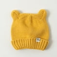 thumbnail image 5 of Splozh Boys Winter Hat Baby Winter Hat with Bear Ear for Toddler Boys Girls Soft Knitted Cap Yellow,3-24 Months, 5 of 6