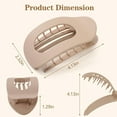 thumbnail image 5 of Fashion Oval Flat Hair Clips for Women New Design Leopard Large Flat Round Claw Clip French Hair Clips Trendy Hair Accessories, 5 of 10