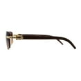 thumbnail image 4 of OG Rhinestone Stud Rimless Rectangle 90s Hip Hop Rapper Sunglasses Gold Brown, 4 of 4