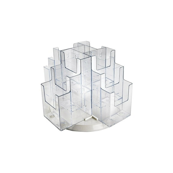 Azar Displays 252811 12-Pocket Three-Tier Revolving Trifold Brochure Holder