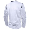 thumbnail image 5 of LIaqionyy Shirts for Mens Cotton Long Sleeve Casual Button T Shirt Classic Tees Pullover Work Basic Tops, 5 of 7