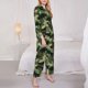 thumbnail image 3 of Fotbe Camouflage Dinosaur Conjunto de Pijama de Manga Larga para Mujer con Estampado, Ropa de Dormir de 2 Piezas, Conjunto de Casa Suave y Cómodo con Bolsillos-Small, 3 of 7