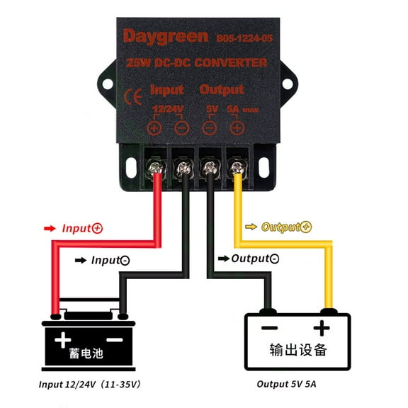 Voltage Regulator Dc 12V 24V To Dc 5V 5A 25W Step Down Power Converter Led Power Smile Home