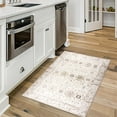 thumbnail image 4 of ReaLife Machine Washable Area Rug - Living Room Bedroom Bathroom Kitchen Entryway Office - Padded Crease Free Stain Resistant Premium - Boho Farmhouse Vintage- Bev- Beige - 2'x 3', 4 of 10