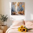 thumbnail image 4 of Canvas Wall Art Landscape Nature Canvas Art Print Tree Forest Leaves Yellow Fall Pictures Wall Decor for Living Room Bedroom Artwork Decorations Stretched Framed Ready to Hang 8"x8", 4 of 9