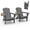 Gray, variant on TOTAL Outdoor Folding Adirondack Chair, All-Weather HDPE Patio Chairs with Cup Holders, Weather-Resistant Fire Pit Seating for Garden, Backyard, Deck & Poolside, Gray