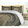 thumbnail image 5 of Ambesonne Moroccan Duvet Cover Set, Folk Aged Door Geometric, 2-Calking, Sepia Black, 5 of 6