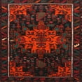 thumbnail image 1 of Ahgly Company Indoor Square Traditional Chocolate Brown Persian Area Rugs, 5' Square, 1 of 6