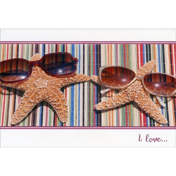 Pictura Starfish Couple with Sunglasses Valentine's Day Card