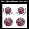 thumbnail image 6 of Colorful Sequins Nipple Cover Pasties Carnivals Raves Party Reusable Sticky Bras Tassels Chest Sticker for Women, 6 of 9