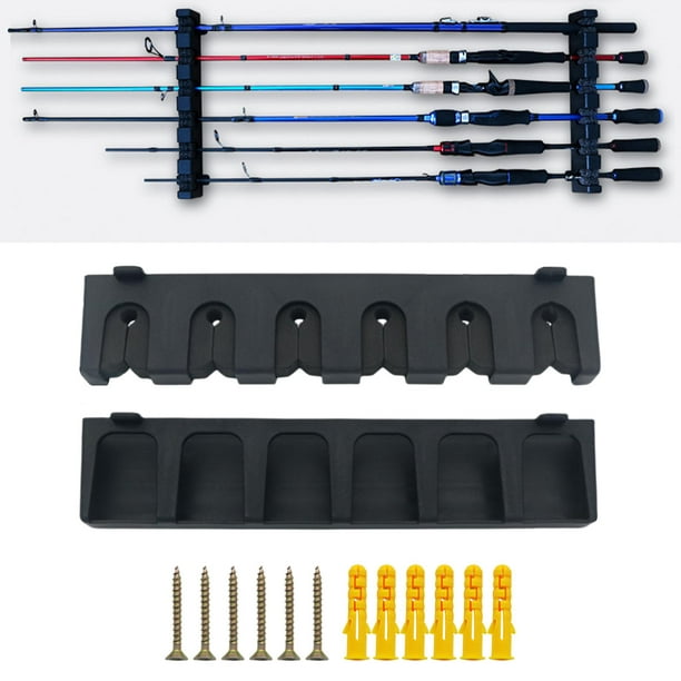 3 Tube Fishing Rod Holder Rack,Fishing Rod Holders,Portable Boat Rod Rack  Tube, Stand-Off Tube Plastic Fishing Pole Holders with Accessories, Plastic