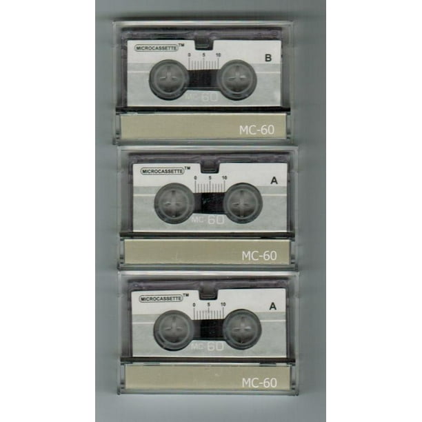 Three Pack MC60 Blank Microcassette Tapes Factory Sealed