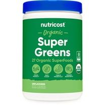 Nutricost Organic Super Greens Powder (30 Servings) - Superfood Supplement Drink Mix (30 Servings, Unflavored)