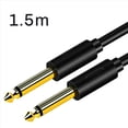 thumbnail image 2 of 2X Cable de Audio Jack de 6,5 mm Cable Auxiliar Jack Macho A Macho de PVC 6,35 para Amplificador Mezclador de Guitarra Bajo 6,35 mm, 1,5 Metros, 2 of 5
