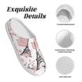 thumbnail image 5 of Lsque Paris Pattern Womens Comfort Cotton on Scuff With Memory Foam and Anti-skid Sole Slipper-39/40, 5 of 7