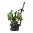 thumbnail image 3 of Ain’t It Nice Dragon Statue with Medieval Dragon Sword and Crystal Ball Collectible Dragon Figurine Fantasy Medieval Dragon Décor, Green 4(L) 2(W) 7(H) inches, 3 of 7