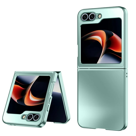 Decase Case for Samsung Galaxy Z Flip 7, Matte Shockproof Phone Case, Anti-Fingerprint Slim Cover with Drop Protection,Green