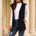 thumbnail image 5 of WEIYLL Women's Cardigans Hooded Fluffly Vintage Shaggy Vest Jacket Long Black Cold Weather Sweaters ,L, 5 of 7
