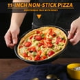 thumbnail image 2 of 2 Pack 11 Inch Personal Perforated Pizza Pans Carbon Steel with Nonstick Coating Easy to Clean Pizza Baking Tray, 2 of 9