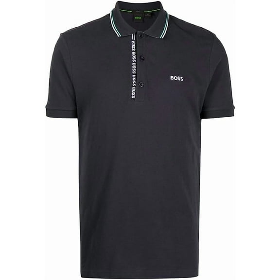 Hugo Boss Men's Paule 4 NCSA Navy Blue Pique Logo Polo T-Shirt