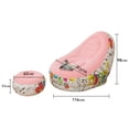 thumbnail image 2 of Inflatable Lounge Chair with Ottoman Blow Up Chaise Lounge Air Lazy Sofa Set Flocked Couch Portable Inflatable Seats for Lounge Inflatable Deck Chair for Indoor & Outdoor,Vivid Colour, 2 of 5