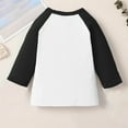 thumbnail image 4 of Hrsba Long Sleeve Kids Tops for winter Fall, Kids Round Neck Shirt Unisex Fall Casual Shirt Girls Long Sleeve Shirt 3/4 Sleeve Raglan Sleeve Shirt for 3-14 Years Kids Casual Solid Color Tops, 4 of 5