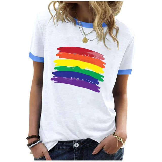 Shorts pour Femmes, Blouses pour Femmes, Mode Blouses Imprimées Décontractées pour Femmes Manches Courtes Col Rond Haut, Hauts pour Femmes, Hauts Manches Courtes pour Femmes