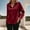 #046-Wine, variant on Craaazy Women's Solid Color Long Sleeved Button Turndown Collar Fashionable Tops Dressy Gifts Work Business Blouses