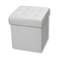 thumbnail image 1 of ITY International - Pouf Repose-Pieds Pliable avec Rangement, 15 Pouces x 15 Pouces x 15, Beige, 1 of 2