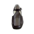thumbnail image 2 of PEERAGE Sheba Women's Wide Width T-Strap Leather Shoes BROWN 9, 2 of 6