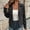 #0486-Black, variant on Womens Jacket Long Sleeve Lapel Solid Multi Zipper Pockets Quilted Moto Jacket with Decorative Buttons Casual Edgy for Street