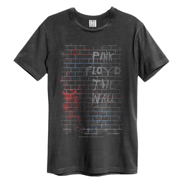 Amplified - Camiseta The Wall Pink Floyd para Adultos Unisex (Carbón)