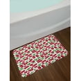thumbnail image 2 of Cherry Bath Mat, Cartoon Graphics of Juicy Summer Season Fruit Art Ripe Food Pattern, Plush Bathroom Decor Mat with Non Slip Backing, 29.5" X 17.5", Raspberry Dark Pink, by Ambesonne, 2 of 2