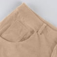 thumbnail image 7 of WTOBBY Women's Corduroy Pants Casual Straight Leg Trousers, Solid Color Relaxed Fit Comfortable Everyday Wide Leg Corduroy Pants for Women,Beige L, 7 of 7