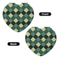 thumbnail image 2 of Kdxio Green Squares Pocket Mirror, 1X/2X Travel Makeup Mirror 2-Sided Folding Small Mirror Portable Double-Sided Magnifying Cosmetic Mirror for Gift-Heart Shape, 2 of 9