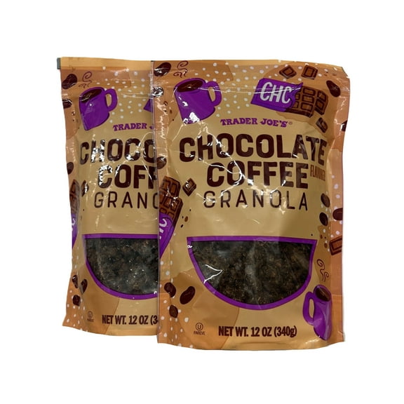 2-Pack Trader Joe's Chocolate Coffee Flavored Granola, 12 oz Bags