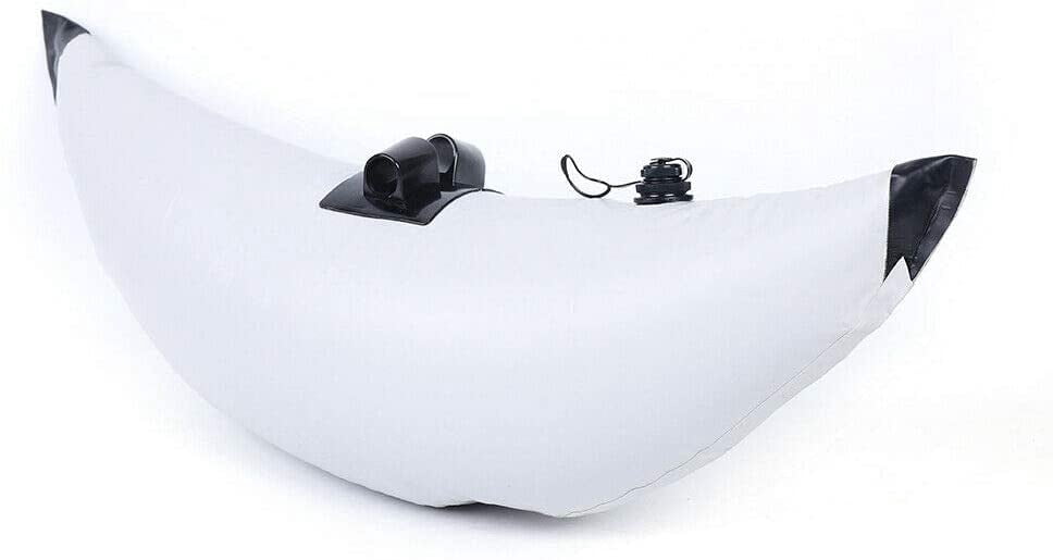 FETCOI Fishing Boat Stabilizer, Inflatable 2 White PVC Kayak Canoe Boat Fishing Outrigger Stabilizer & AMA Kit Canoe Fishing Boat Standing Float Stabilizer System